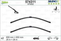 Front Wiper Blade Set For VW Touareg 2002 To 2018