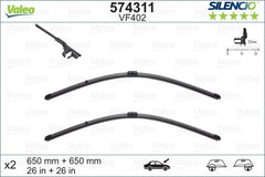 Front Wiper Blade Set For VW Touareg 2002 To 2018