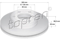 FRONT BRAKE DISC -2E0615301 Fits Mercedes-Benz Sprinter, Crafter