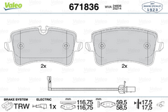 VALEO Disc Brake Pad Set – Audi, Porsche (302454)
