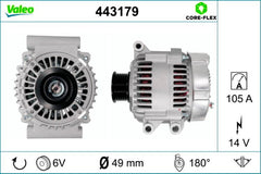 Alternator - Valeo 443179/OEM 12317515029 fits Mini R50 & R52 2001 - 2007