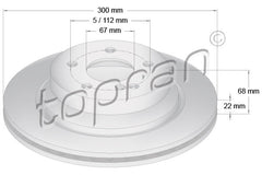 Brake Disc Rear 401055, A2114230912 Fits Mercedes-Benz