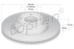 Front Brake Disc 34116770729, fits BMW 3 & X1 Series 2004 - 2015