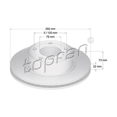 Front Brake Disc – BMW 1 Series, 3 Series, 5 Series (34116854997)