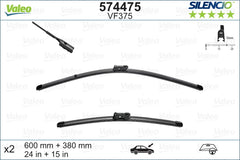 Front Wiper Blade Set For Audi A1 2010 To 2018