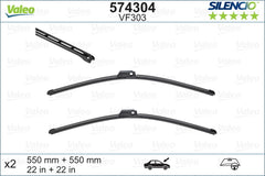 OEM Valeo Front Wiper Blade Set For Audi A4 & A6