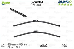 OEM Valeo Front Wiper Blade Set For Audi A4 & A6