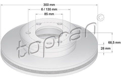 FRONT BRAKE DISC -2E0615301 Fits Mercedes-Benz Sprinter, Crafter