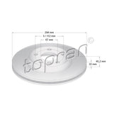 BRAKE DISC L/H/F - 218D, 503019, Hans Pries