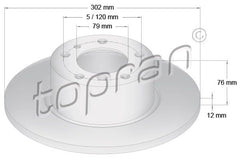 Front Brake Disc, 08514120 Fits BMW 5 Series, E34