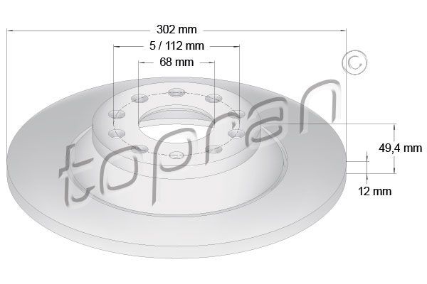 BRAKE DISC - REAR, 4F0615601E