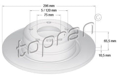 Brake Disc - Rear, 34216769271 Fits 1 Series, 3 Series, E81, E87, E90
