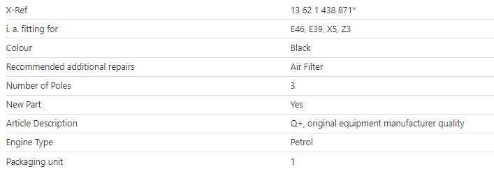 BMW AIRFLOW METER TO SUIT  BMW 330i, 530i X5, Z3, E46 E39 E53 M54