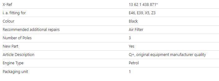 BMW AIRFLOW METER TO SUIT  BMW 330i, 530i X5, Z3, E46 E39 E53 M54