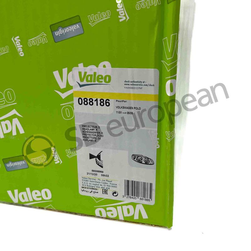 New Genuine Valeo Headlight Right VW Polo Iv 2001 - 2009
