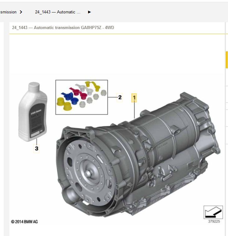 BMW 8HP70 Gear box - 2WD Rear Wheel Drive Version