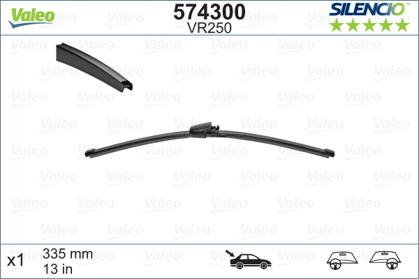 Wiper Blades (Rear) – Seat, Skoda, Volkswagen (Valeo)