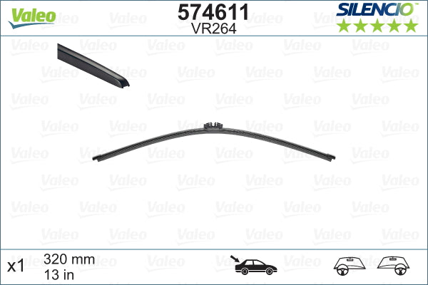 Valeo Rear Wiper Blade – Audi, Mercedes, Seat, Cupra, Alfa Romeo (8R0955425)