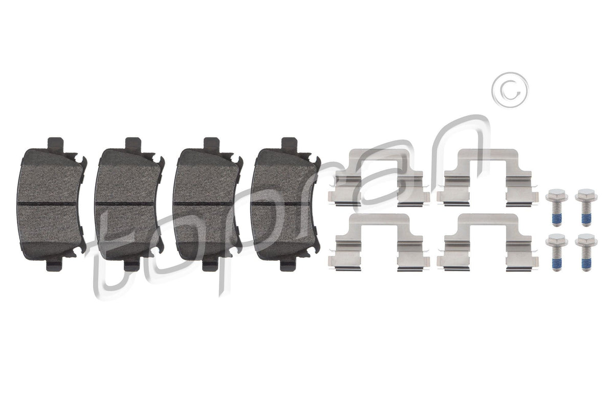 Brake Pads - Rear, Fits Audi, Volkswagen, Seat & Skoda 2004 To 2021 - 1K0698451K