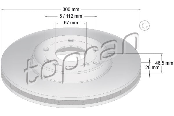 Brake Disc Front- 400855  Fits Mercedez 320 C230 C240 C280 C320 C350 Clk200