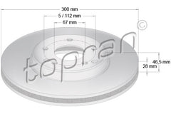 Brake Disc Front- 400855  Fits Mercedez 320 C230 C240 C280 C320 C350 Clk200