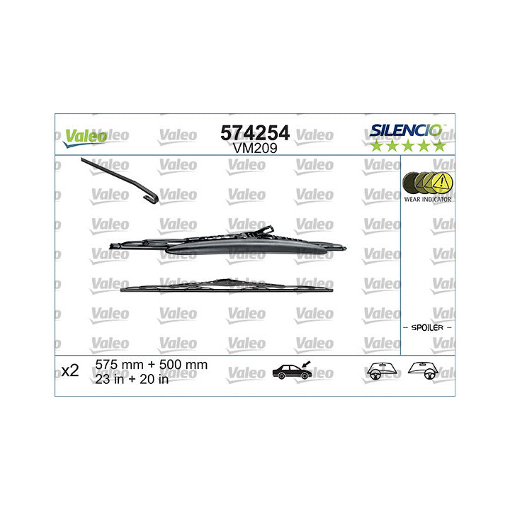 Wiper Blade Set - BMW 3 Series E46 Coupe - Valeo