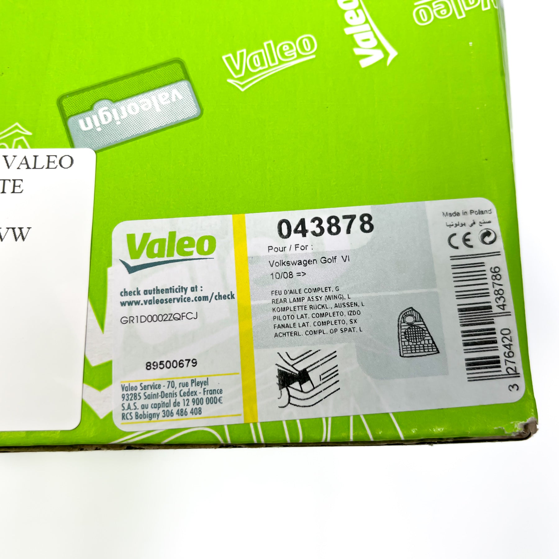 Valeo Tail Light Left Rear – Volkswagen Golf VI Hatchback, Variant (43878 / 5K0945095E)