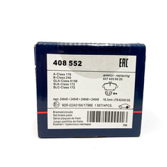 Brake Pads - 408552 Fits Most Mercedes-Benz