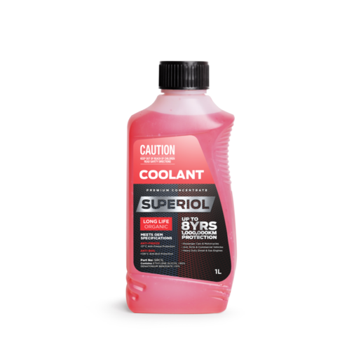 Antifreeze Coolant - Red - Concentrate 1L