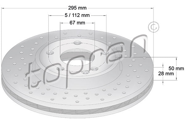 Brake Disc Front Fits Mercedes-Benz Aclass,Bclass, Glaclass,W176, W242, W246,X15