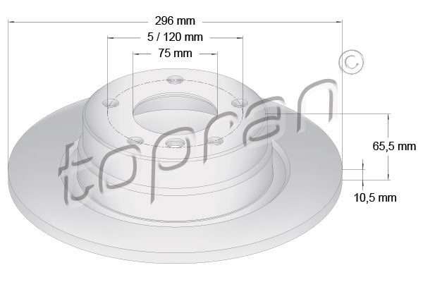 Brake Disc - Rear, 34216769271 Fits 1 Series, 3 Series, E81, E87, E90
