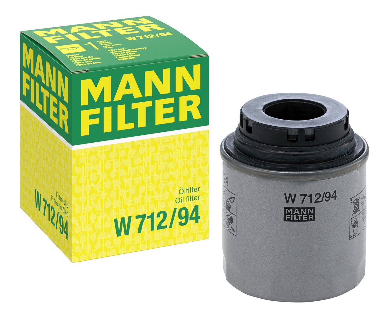 Engine Oil Filter W712/94 - VAG Petrol 1.2 & 1.4 TSI/TFSI (MANN-FILTER)