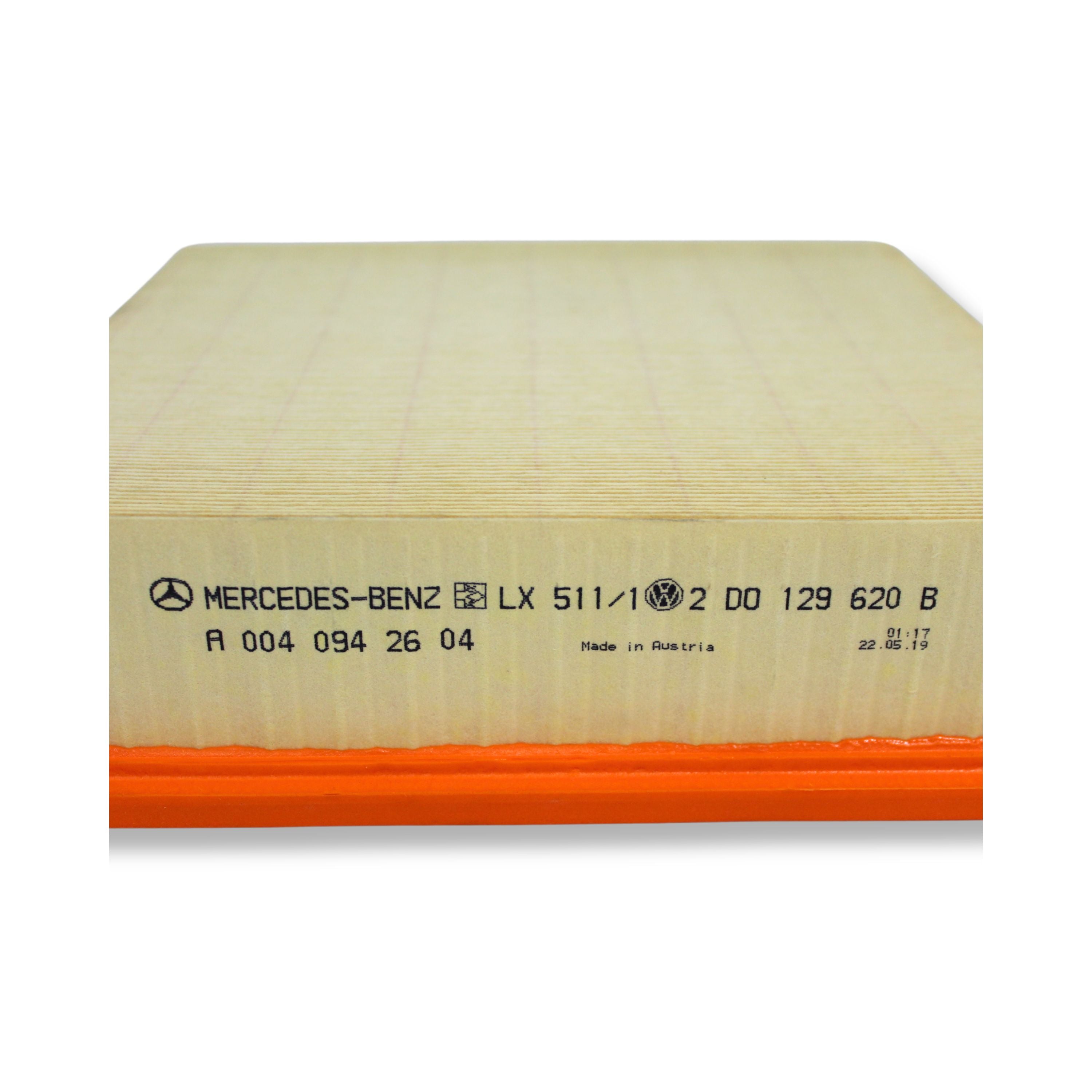 Air Filter 2D0129620B, fits Volkswagen LT & Mercedes-Benz Sprinter 1995 Onwards