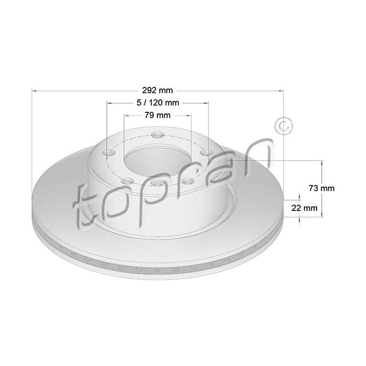 Front Brake Disc – BMW 1 Series, 3 Series, 5 Series (34116854997)
