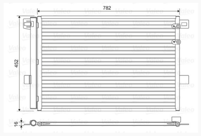 Air Conditioning Condenser 2H0820411D, fits Volkswagen Amarok 2013 - 2022