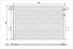 Air Conditioning Condenser 2H0820411D, fits Volkswagen Amarok 2013 - 2022