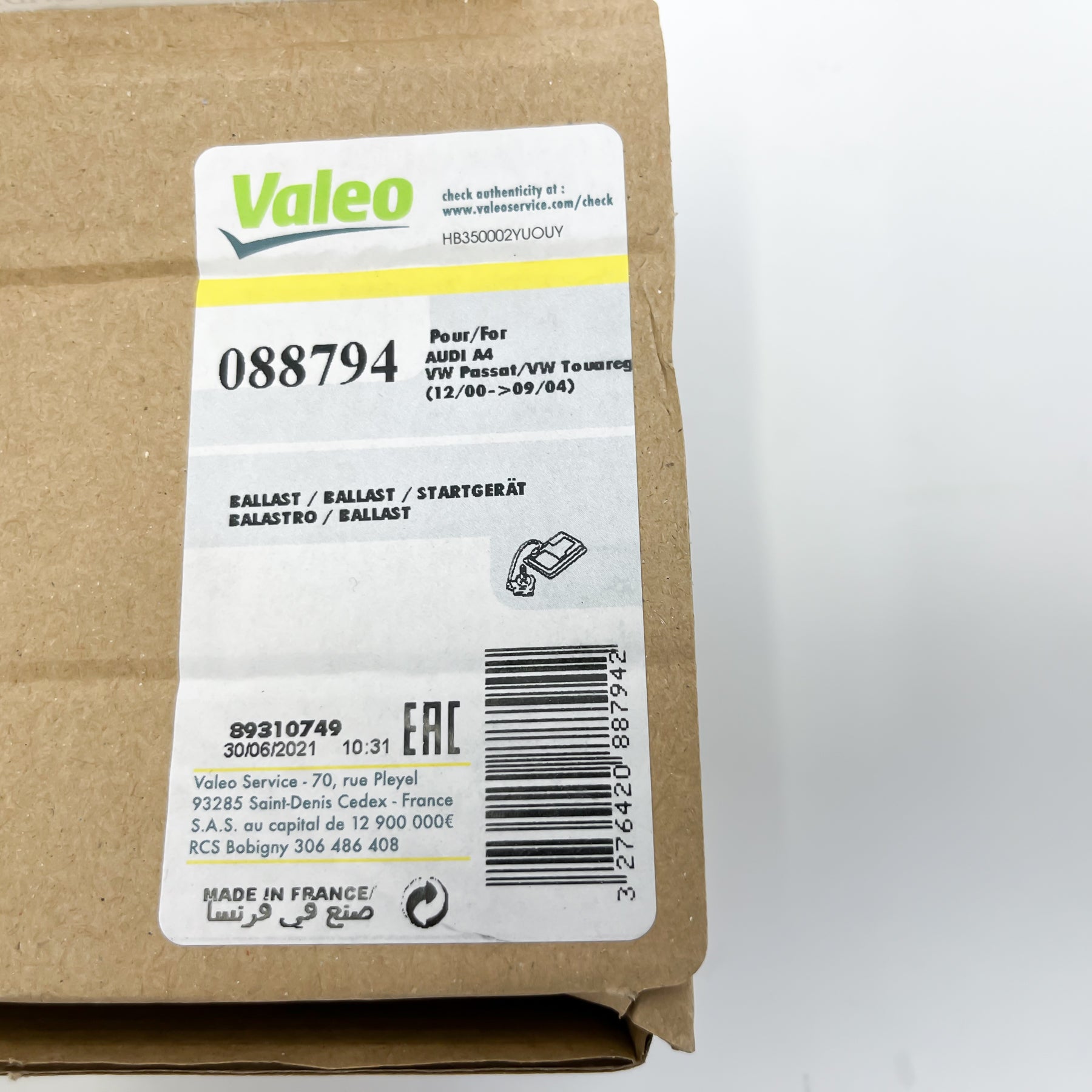 VALEO HID Lighting Ballast 88794 - AUDI A4 BMW 1 VW Phaeton Touareg Passat