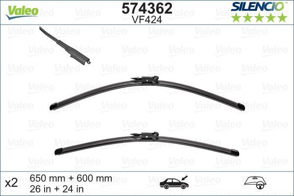 Front Wiper Set For VW Crafter & Mercedes Sprinter Vans