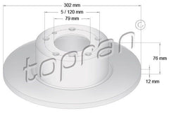 Front Brake Disc, 08514120 Fits BMW 5 Series, E34