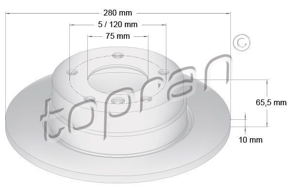 Brake Disc - Rear, 34216764647