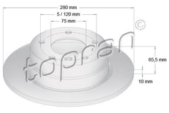 Brake Disc - Rear, 34216764647