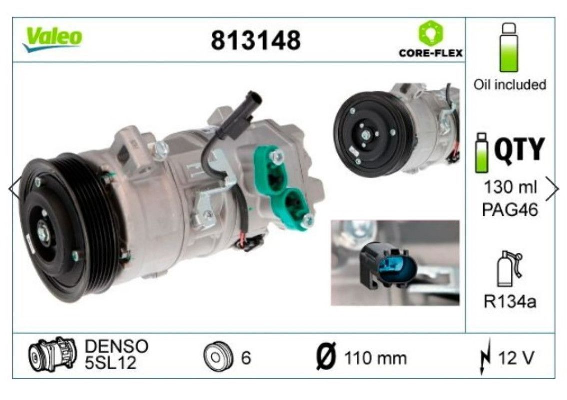 Air Cond Compressor 64529182793, fits BMW 1, 3 & X1 Series 2003 - 2015