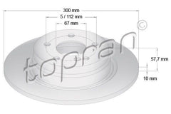 Brake Disc Rear - Fits Mercedes- Benz C180, C200, C220, C230, C250, C280