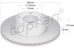 Front Brake Disc - Fits BMW 1 Series, 3 Series