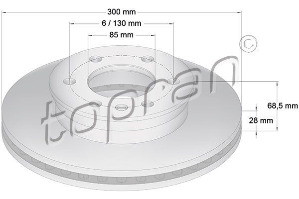 FRONT BRAKE DISC -2E0615301 Fits Mercedes-Benz Sprinter, Crafter