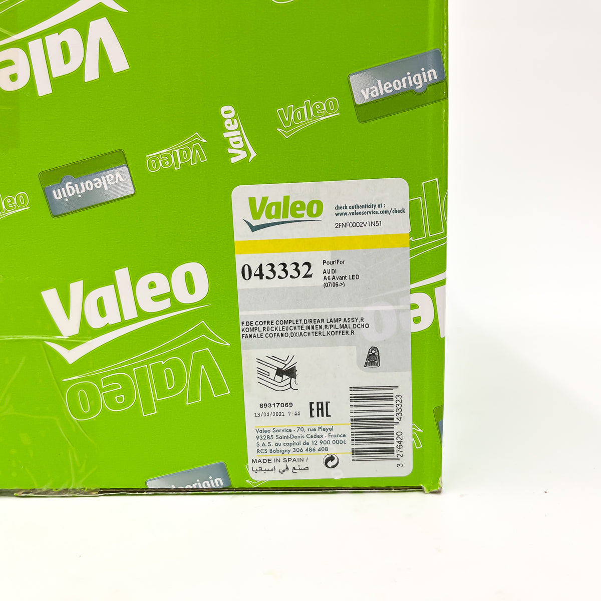 Right Rear Tailight Inner Audi A6 Avant All Road - Led Genuine