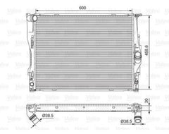 Engine Coolant Radiator - Valeo 701542 (17117559273)