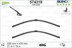 Front Wiper Blade Set For VW Golf Mk4 & VW Polo 9N