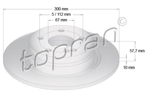 Brake Disc Rear - Fits Mercedes- Benz C180, C200, C220, C230, C250, C280