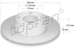 Front Brake Disc - Fits BMW 1 Series, 3 Series